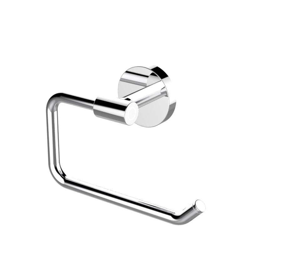 Eviva Round Holdy Toilet Paper/Towel Holder (Brushed Nickel) Bathroom