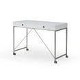 thumbnail image 6 of Marcelino Wooden Desk White/Silver 43.3L x 21.6W x 30H 2 Storage Drawers, 6 of 11