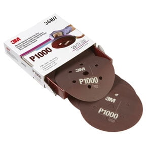 3M 34407 FLEXIBLE ABRASIVE HOOKIT DUST FREE 6 DISC P1000 MMM-34407