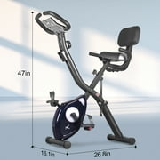 leikefitness LEIKE X Bike Ultra-Quiet Folding Exercise Bike, Magnetic Upright Bicycle with Heart Rate,LCD Monitor and easy to assemble