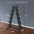 thumbnail image 5 of Dumbbell Rack Stand – A-Frame 5-Tier – Compact – Holds 480 lb – Home Gym – Heavy Duty & Space-Saving – Easy Assembly – Black, 5 of 5