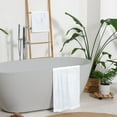 thumbnail image 4 of BELIZZI HOME Ultra Soft 3 Pack Cotton Towel Sets - 1 Pc Bath Towel 28x55 inch, 1 Pc Hand Towel 16x24 inch & 1 Pc Wash Coth 12x12 inch. For Everyday Use, Compact & Light Weight - White, 4 of 6