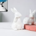 thumbnail image 6 of Ceramic White Rabbit - Easter Bunnies Porcelain Modern Art Home Decoration, Weddings Crafts Gift, Easter Bunny Rabbits, Easter Decorations for Home Mothers Day Decorations, 6 of 12
