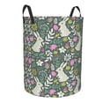 thumbnail image 2 of Balery Retro Bunny Floral Round Laundry Basket with Handles Waterproof Freestanding Laundry Hamper for Clothes Toys in the Dorm and Family-Small, 2 of 8