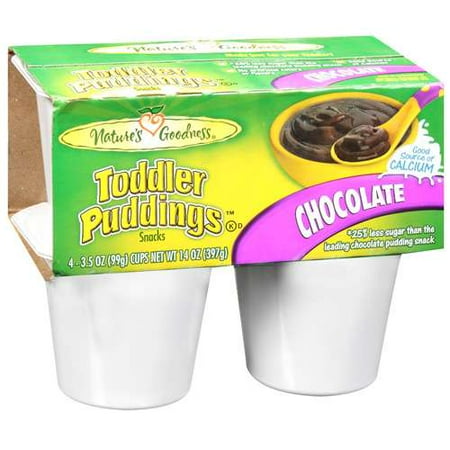 Nature's Goodness: Chocolate Toddler Puddings, 3.5 oz