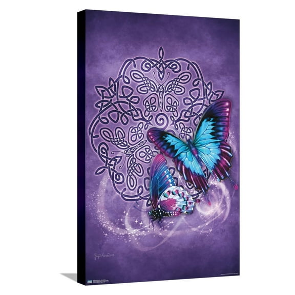 Brigid Ashwood - Celtic Butterfly Canvas Wall Poster, 14.725" x 22.375"