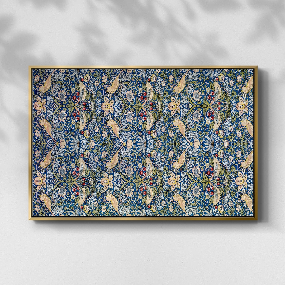 Vintage Abstract Print-XXI Framed in Gold Wood Gallery Wrapped Canvas 25 in. x 37 in.