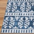 thumbnail image 3 of ReaLife Machine Washable Rug - Stain Resistant, Non-Shed - Eco-Friendly, Non-Slip, Family & Pet Friendly - Luna Distressed Tribal Stripe - Blue Beige - 2'6" x 8', 3 of 7