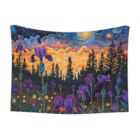 Naloa Cosmic Irises At Twilight Dog Blanket 3 Sizes Cat Blanket for Indoor Cats Large Medium Small Dog Gifts-Small