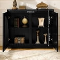 thumbnail image 4 of YINGYING Mid Century Modern Sideboard Buffet Cabinet with 2 Outlet Holes, Accent Cabinet, Coffee Bar Console Table with Storage for Living Room Entryway Hallway Kitchen, 4 of 8