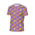 thumbnail image 6 of Wukai Yellow Lemon And Orange Print Men's Short-Sleeved Mesh T-Shirt,Quick-Dry Short Sleeve Workout T-Shirt-Medium, 6 of 8