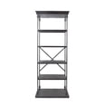 thumbnail image 2 of Sweet Bookcase, 85 Inch, 5 Shelves, Gray Metal Pipe Design, Fir Wood, 2 of 5