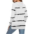 thumbnail image 6 of SDNall Hoodies for Women Fashion Casual Stripe Print Hooded Long Sleeve Loose T Shirt Tops Hoodie (White, Sizes S-XXXXL), 6 of 9