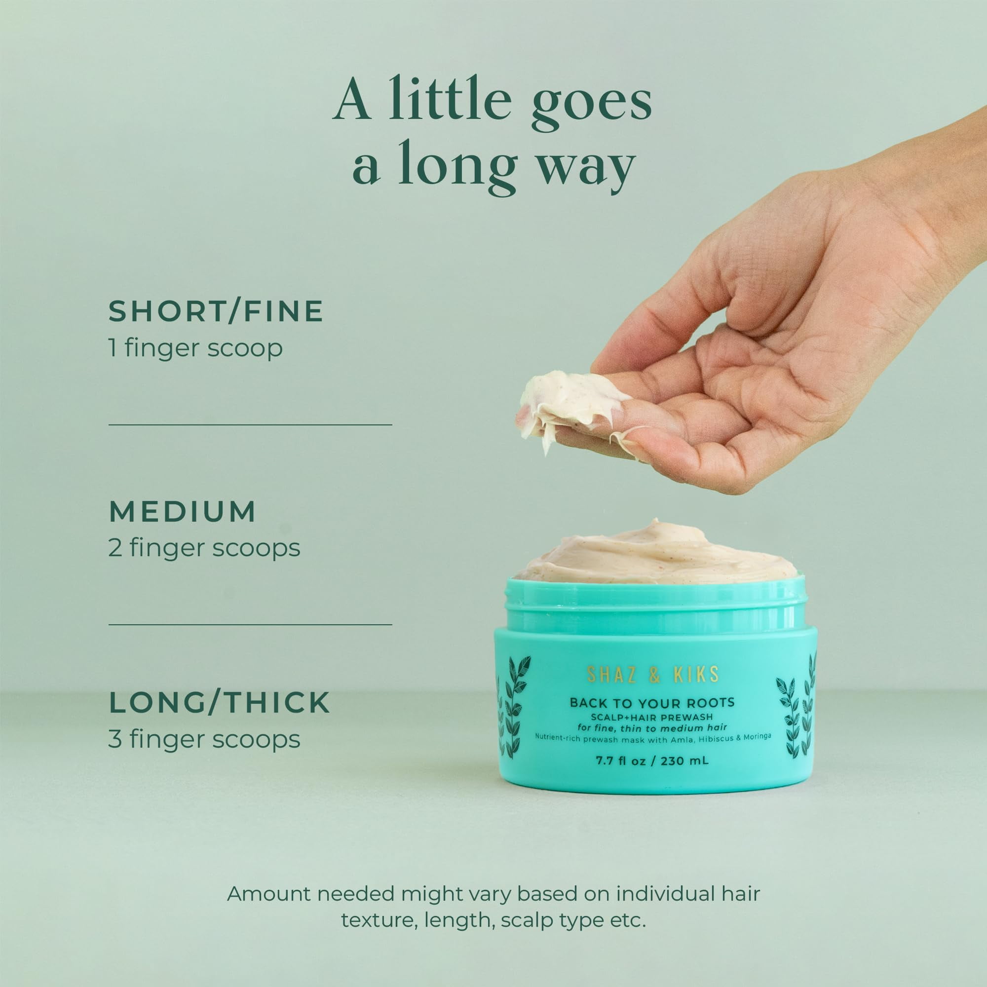 SHAZ & KIKS Essential Prewash Mask for Fine, Thin to Medium Hair | Scalp & Hair Mask Delivering 35+ Essential Nutrients to Build Long-term Health | Stimulate Growth & Thicken Fine Strands, 3.04 oz