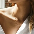 thumbnail image 2 of Cute Heart Necklace Dainty 18k Gold Plated Tiny Heart Pendant Choker Necklaces Small Gold Love Open Heart Chain Necklace for Women Simple Gold Necklace for Women Trendy Jewelry, 2 of 5