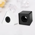 thumbnail image 3 of EeaseCA 2Pcs Portable ABS Injection Molding Triangle and Square Shaped Interview Mic Microphone Logo Flag Station Logo (Black and White), 3 of 8