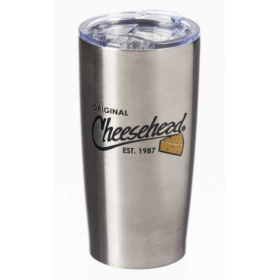 Original Cheesehead Trekkie Traveler Stainless Steel Cup w/ Lid, 20 oz. 3TT5070