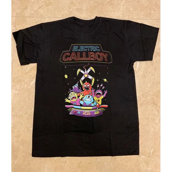 RETRO Vtg Electric Callboy Music Band Heavy Cotton Black All Size T Shirt UR167