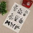 thumbnail image 6 of 1sheet Butterfly Flower Clear Stamps Silicone Stamp Cards for Card Making Photo Album Decoration, 6 of 7