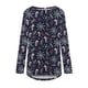 thumbnail image 4 of Puntoco Camiseta de manga larga con estampado navideño y cuello redondo para mujer Puntoco Puntoco-2259, 4 of 5