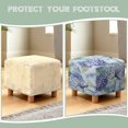 thumbnail image 6 of Jiueut Hummingbird Hydrangea Print Ottoman Slipcover, Folding Foot Stool Sofa Slipcovers Waterproof Covers for Square Footrest Stool with Elastic Bottom, 6 of 7