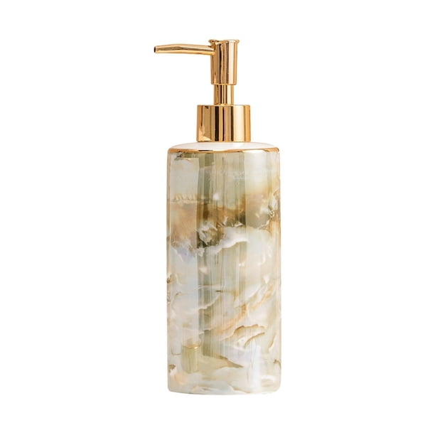 Dispensador de jabón líquido de cerámica for encimera, baño, cocina, manos o lavavajillas, 390 ml