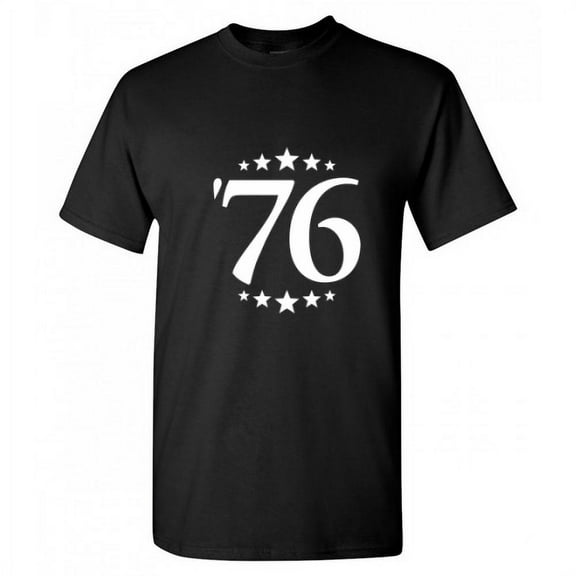 Seventy Six Numeric Tshirt Novelty Humor Sarcastic Saying Graphic Tees Gift Idea For Xmas Birthday Anniversary Black Day Funny Mens T Shirt