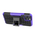 thumbnail image 4 of Pour Iphone 11 Pro Texture de Pneu Tpu + Pc Étui Antichoc avec Support (Violet), 4 of 5