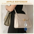 thumbnail image 4 of Uxcell Apple Keychain for Women Bag Purse Charm Cute Apple Accessories with Key Ring and Clips Blue-Silver, 4 of 7