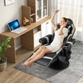 thumbnail image 2 of Goplus Massage Gaming Recliner Height Adjustable Racing Swivel Chair with Cup Holder Grey, 2 of 10