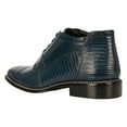 thumbnail image 4 of LIBERTYZENO Mens Ankle Boots Genuine Leather Lizard Print Dress Shoes, Navy, 4 of 7