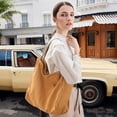 thumbnail image 6 of mirlewaiy Canvas Tote Bag for Women, Large Hobo Shoulder Bag for Work, Travel, and Casual Use-1-brown, 6 of 7