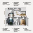 thumbnail image 6 of Best Choice Products Wooden Pretend Play Kitchen for Kids, Interactive Playset, 11 Accessories - Ivory with Herringbone, 6 of 8