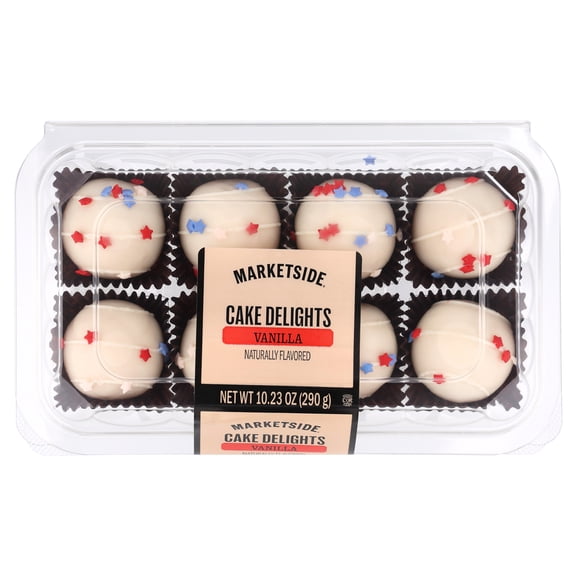 Marketside Patriotic Vanilla Cake Delights, 10.23 oz, 8 Count