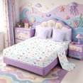 thumbnail image 3 of Manfei Colorful Axolotl 7 Pieces Full Size Bedding Sets,Underwater Amphibian Full Size Bed in a Bag,Colorful Stars Reversible, 3 of 7