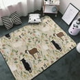 thumbnail image 3 of Area Rugs For Living Room Decor - Painted Cute Goat Flower Anti Slip Throw Washable Rugs 3x5 For Bedroom, Soft Indoor Carpet For Bedroom Living Room 60x39In, 3 of 5