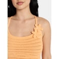 thumbnail image 4 of Madden NYC Women’s Crochet Cotton Top with 3D Flowers, Sizes XXS-XXL, 4 of 5