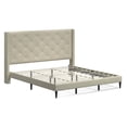 thumbnail image 6 of Glenwillow Home Huppe Upholstered Bed in Beige, King, 6 of 6