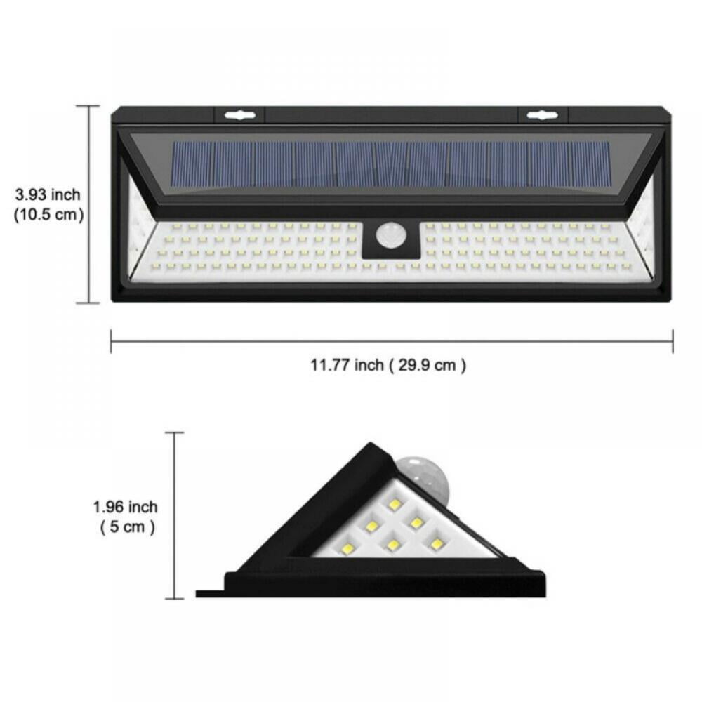 Solar Lights Outdoor, 1Pcs 118 LED Wireless LED Solar Motion Sensor Lights; IP65 Waterproof, Security LED Flood Light