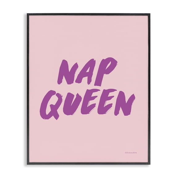 Stupell Industries Eclectic Nap Queen Black Framed Giclee Art, 16 x 20, by House of Lulu