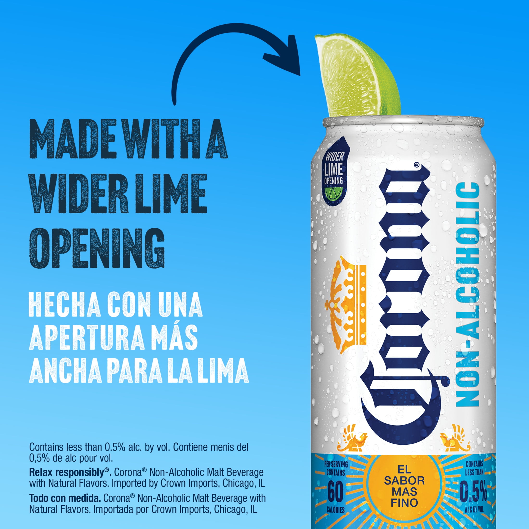 Corona Non-Alcoholic, Malt Beverage, Mexican Import Brew, 12 Pack 