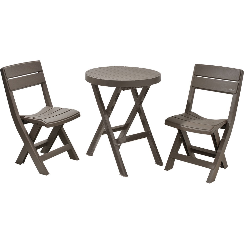 Inval 3Piece Folding Outdoor Bistro Set with Round Table by Rimax