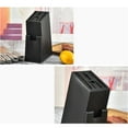 thumbnail image 6 of TEHAUX Black Plastic Knife Storage Block for Kitchen Organization and Cutlery Display Stand 7.5 x 4.5 x 3 inches, 6 of 8