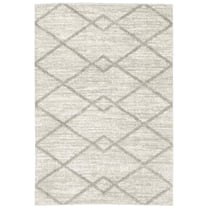 Oriental Weavers Verona Area Rug - 143W6 - 6'7" x 9'6" - in Ivory/ Gray - Plush Soft Shag, Modern Style, Stain Resistant, Cushion Feel, Dining, Living Room Rug