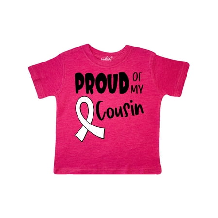 

Inktastic Proud of my Cousin Blindness Awareness White Ribbon Gift Toddler Boy or Toddler Girl T-Shirt