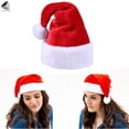 thumbnail image 5 of PULLIMORE Christmas Santa Hats Traditional Red and White Plush Santa Hat for Party Festival (2 Pcs, Adult Size), 5 of 9