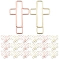 thumbnail image 1 of KAKOWELY 100 Pcs Pinces à Papier en Forme de Croix Pinces à Fichiers Originales Petites Pinces à Documents Exquises, 1.3x"X0.79"X0.08 Pouces, 1 of 5