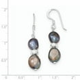 thumbnail image 2 of Primal Silver Sterling Silver Light and Dark Grey Fresh Water Cultured Pearl Earrings, 2 of 4
