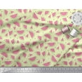thumbnail image 3 of Soimoi Moss Georgette Fabric Seeds & Watermelon Fruits Printed Fabric 1 Yard 42 Inch Wide, 3 of 3