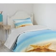 thumbnail image 4 of Ambesonne Starfish Quilted Bedspread Set 2 Pcs, Scallop Sea Star, Twin Size, Multicolor, 4 of 6